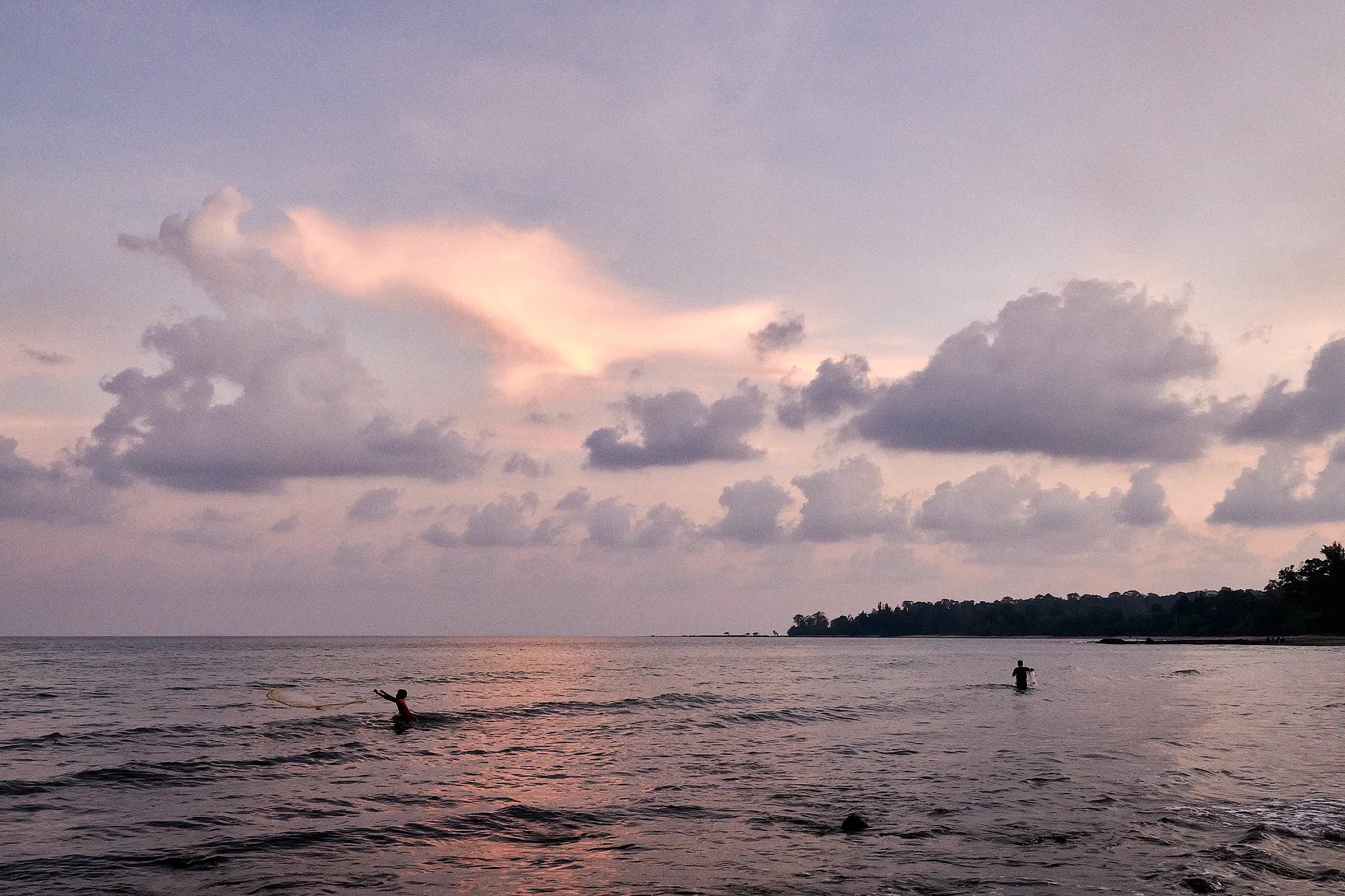 Casting Nets at Dusk