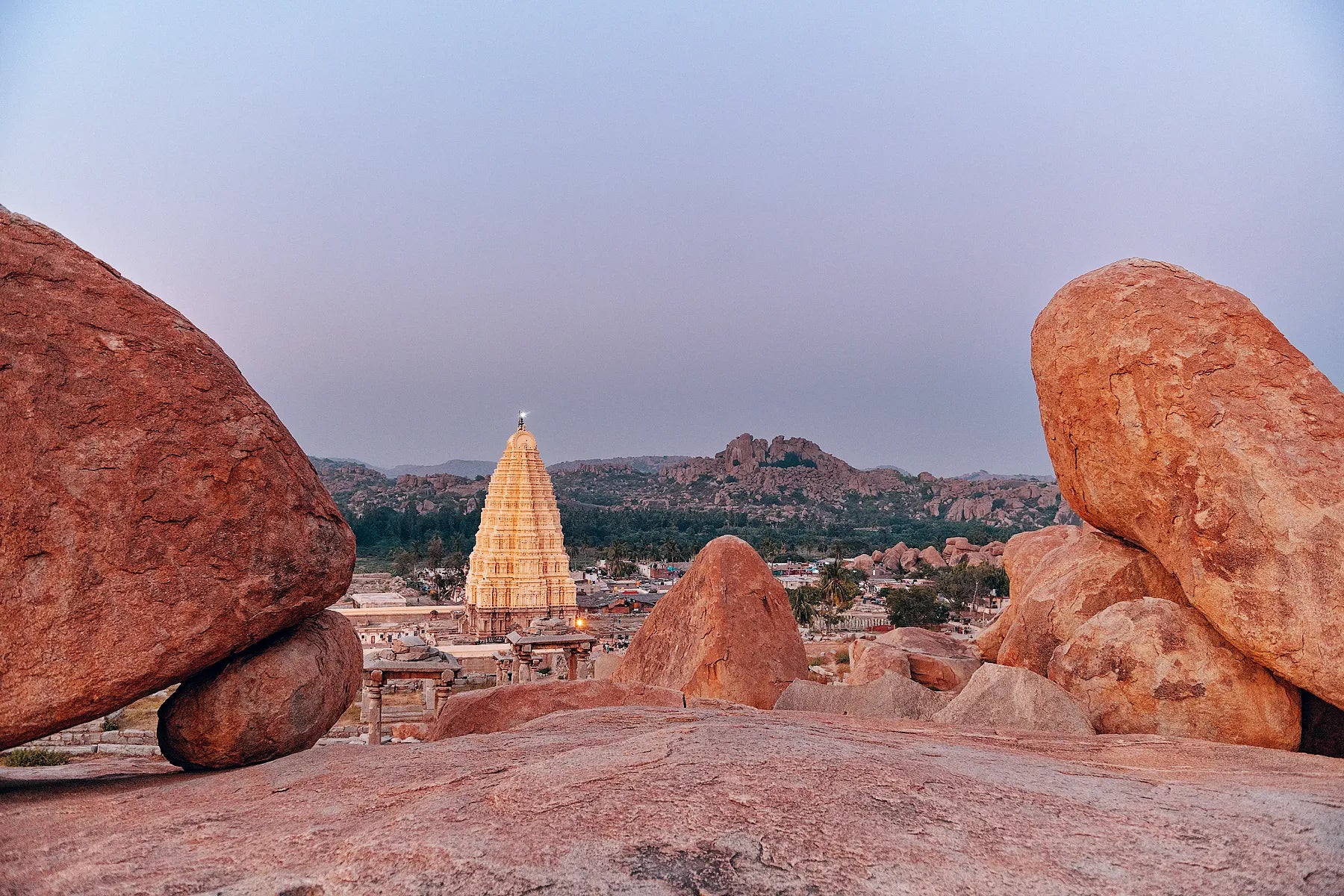Virupaksha Temple Amidst the Rocks