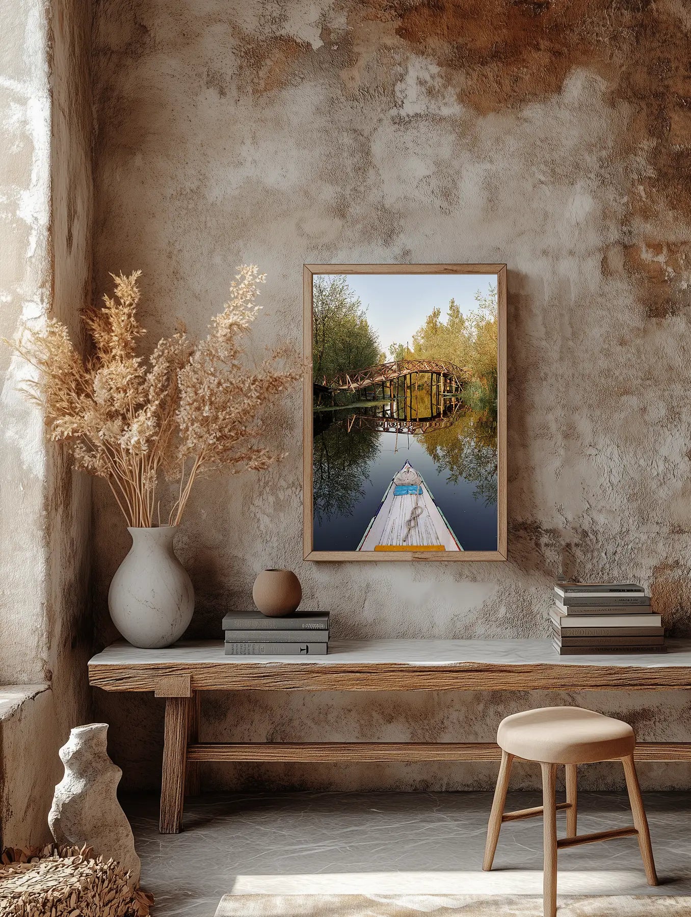 The Bridge Over Dal Lake